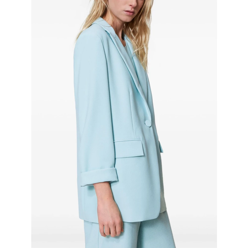 Twinset Stijlvolle Jas Set Blue Dames