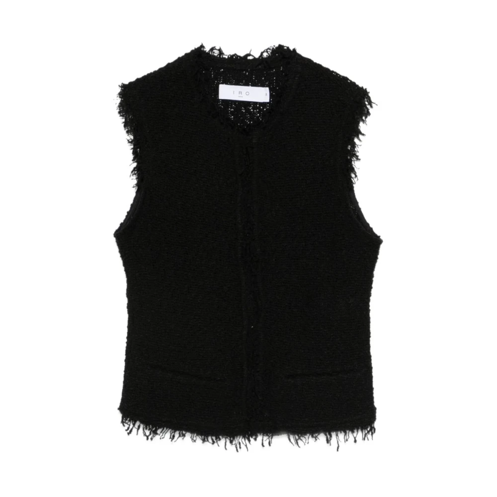 Iro Black Sleeveless Tops, Female, L, Shanny Jumper Vest