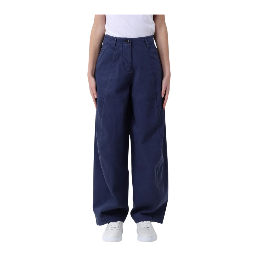 Emporio Armani Blauwe Stijlvolle Broek Blue Dames
