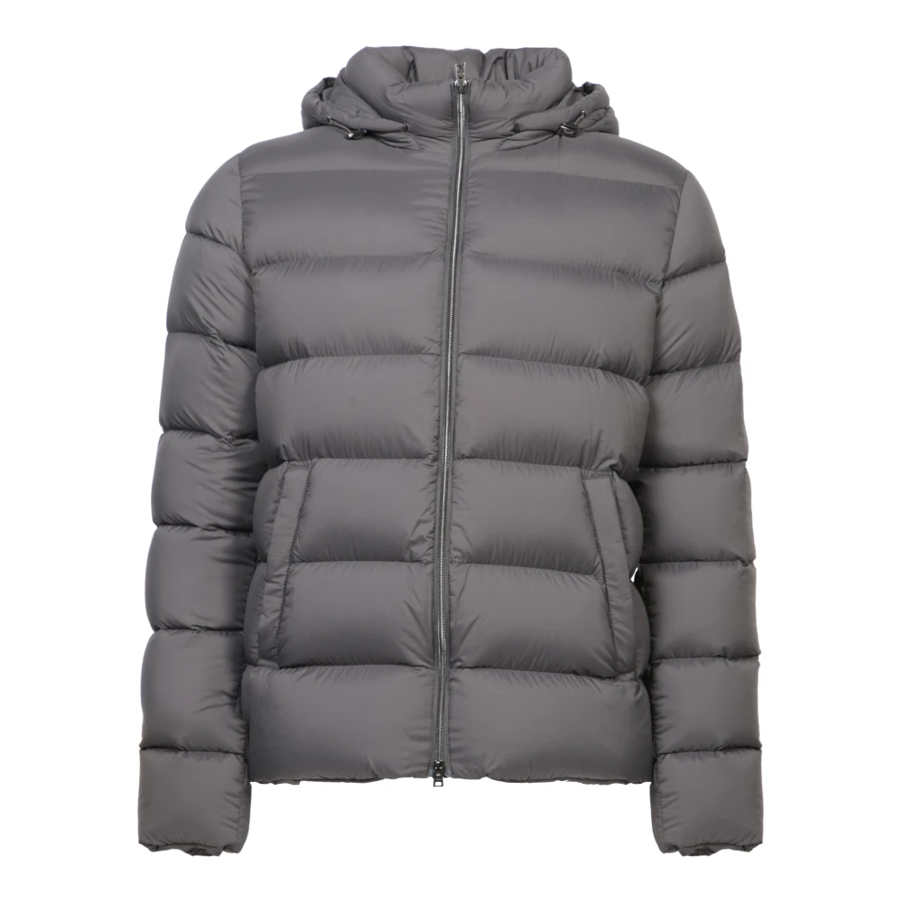 Herno Verstelbare capuchon winter donsjas Gray Heren