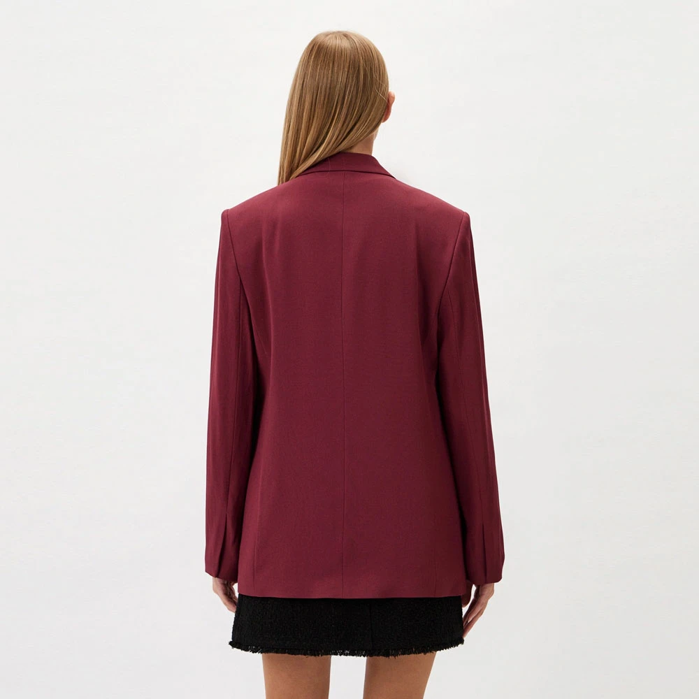 Hugo Boss Oversize Blazer met Reverskraag Red Dames