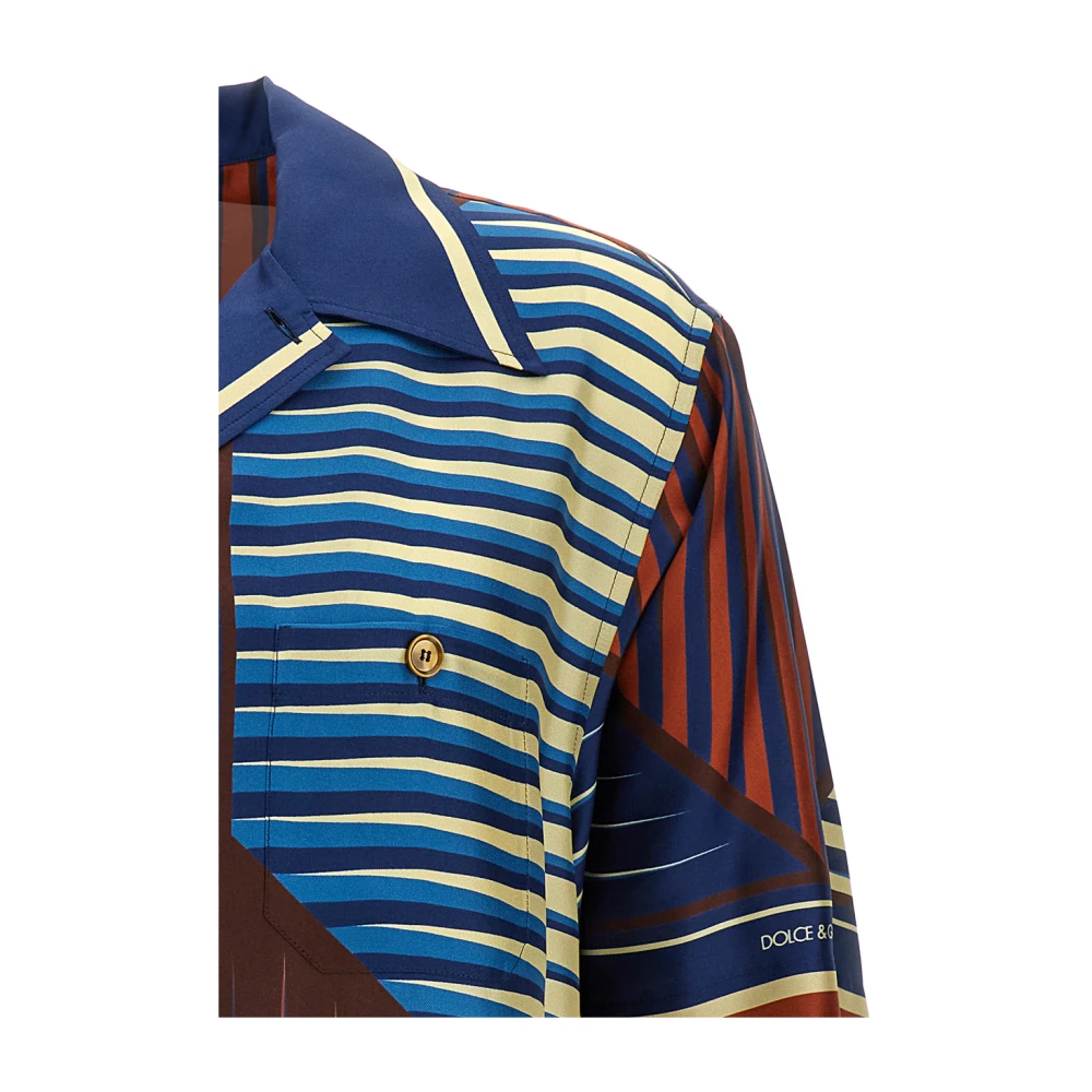 Dolce & Gabbana MultiColour Zijden Regular Fit Overhemden Multicolor Heren