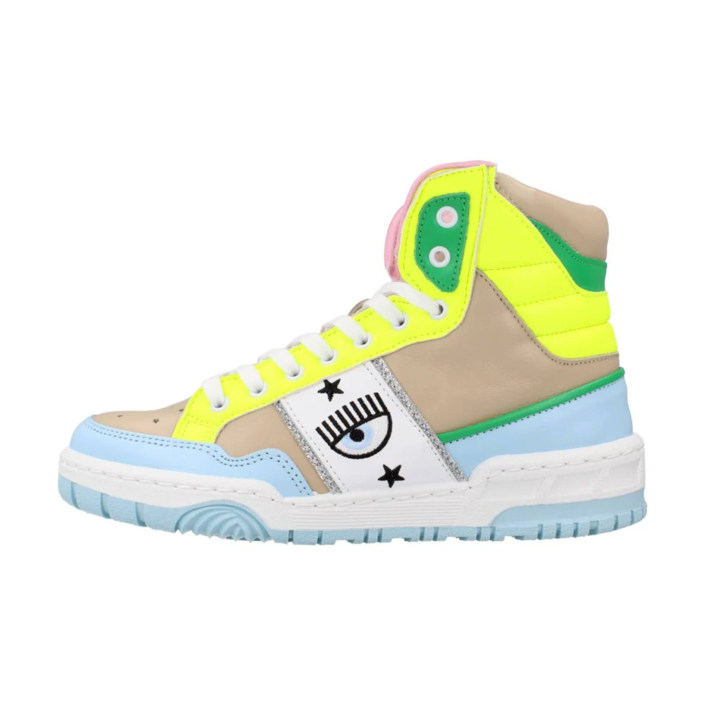 Chiara Ferragni Collection Chique Sneakers met Veters Dames Schoenen Beige