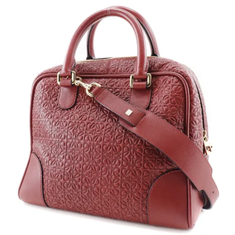 Loewe Pre-owned Leather handbags Red Dames