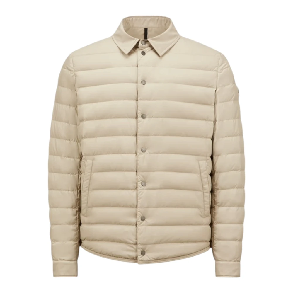 Moncler Beige Down Shirt Jacket Airsoft - Male - Light Jackets - Xl - Jackets
