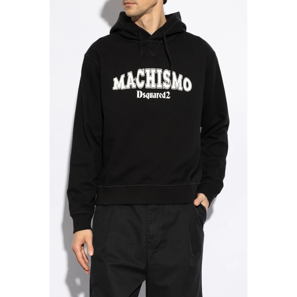 Dsquared2 Sweatshirt met print Black Heren