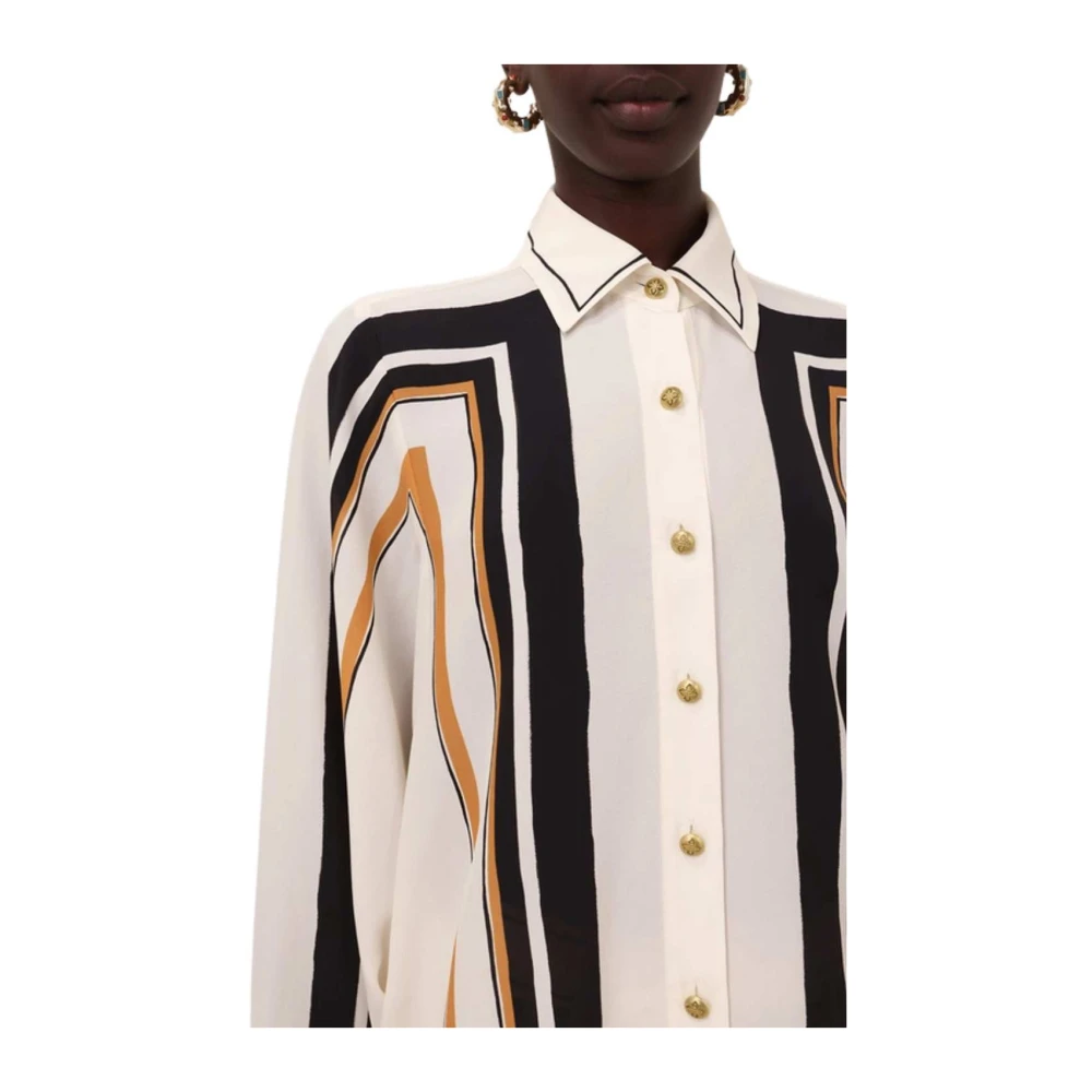 Zimmermann Gestreepte Oversized Shirt met Metalen Knopen Multicolor Dames