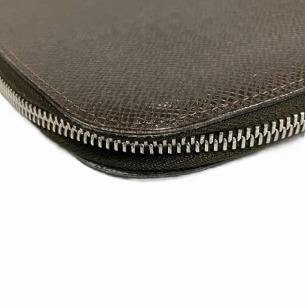 Louis Vuitton Vintage Pre-owned Leather wallets Gray Heren