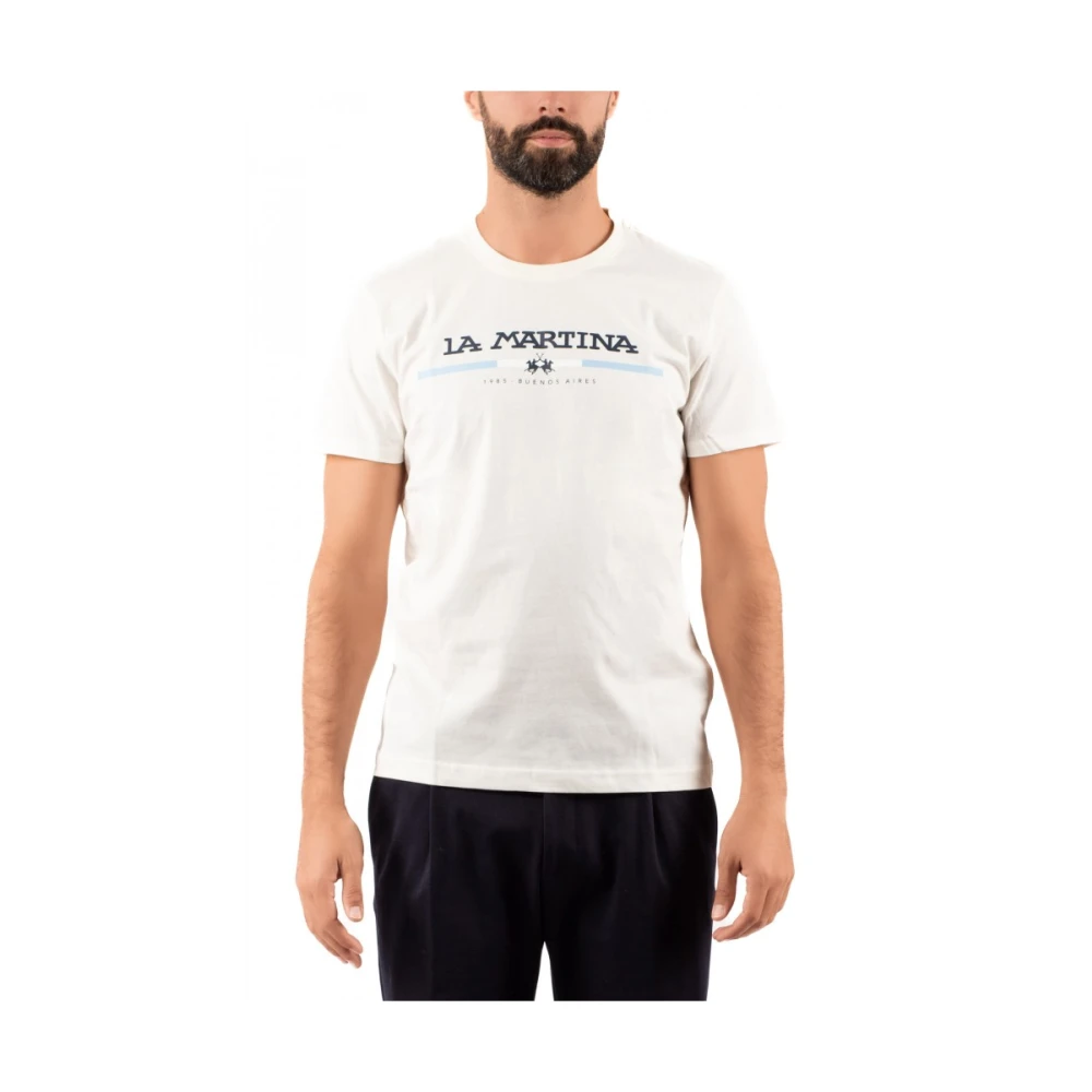 LA MARTINA Heren T-shirt Klassieke Stijl White Heren