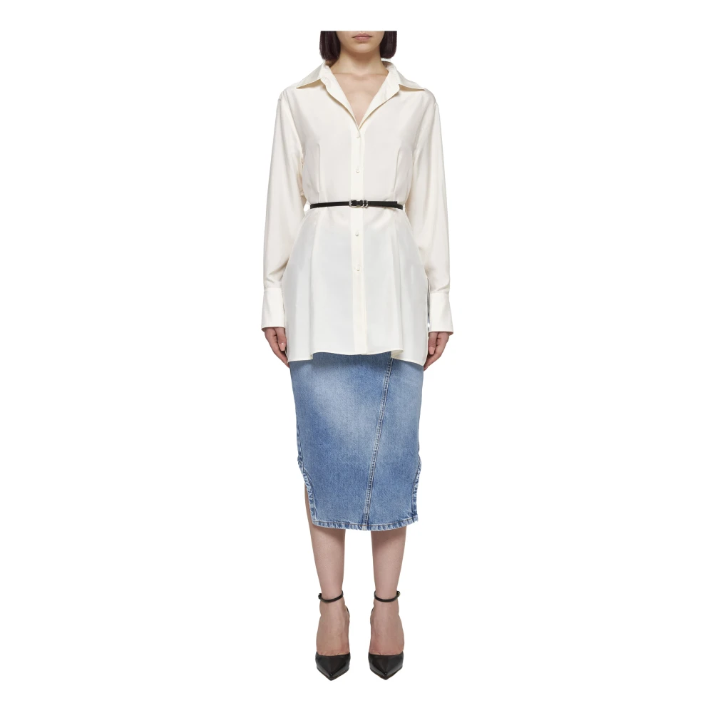 Givenchy Voyou Blouse met Riem Beige Dames