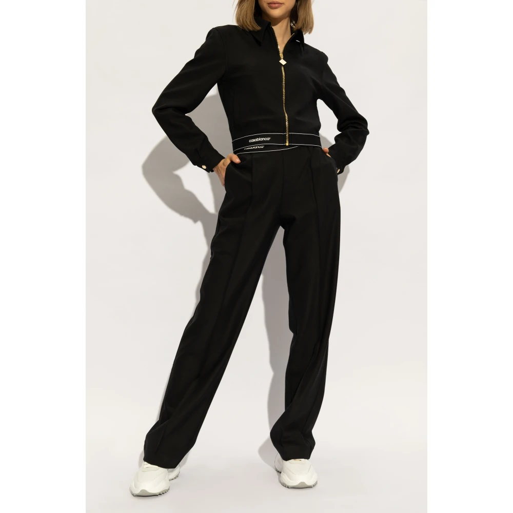 Casablanca Gekreukte broek Black Dames