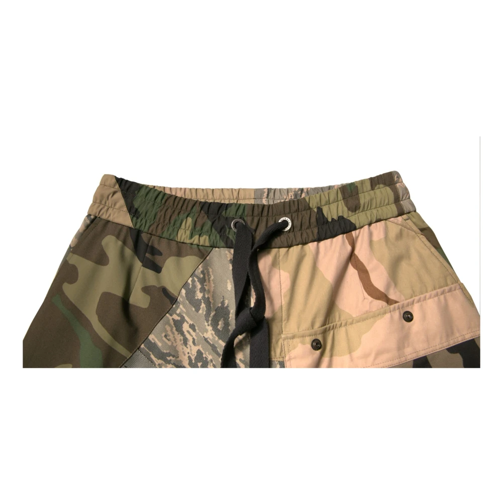 Dolce & Gabbana Camouflage Print Jogger Sweatpants met Trekkoordsluiting Multicolor Heren