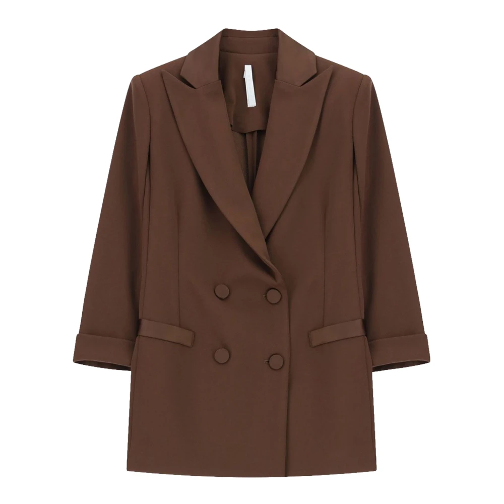 Imperial Women's Brown Blazers, L, Giacca Doppiopetto