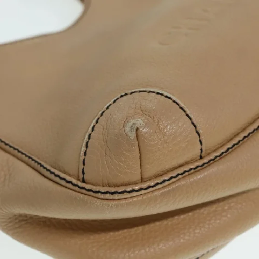 Chanel Vintage Pre-owned Leather chanel-bags Beige Dames
