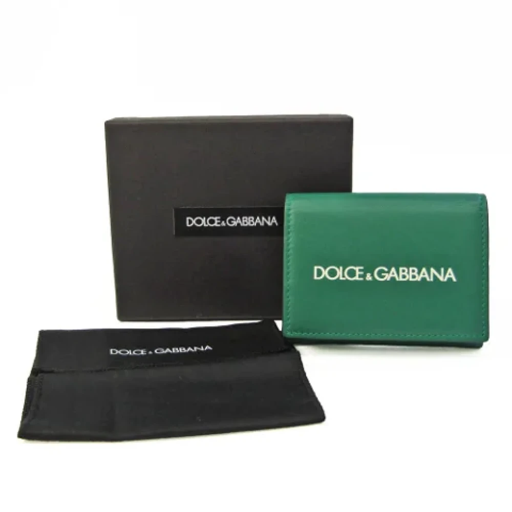 Dolce & Gabbana Pre-owned Leather wallets Green Dames