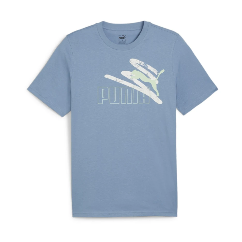 Puma Heren Logo T-shirt Blue Heren