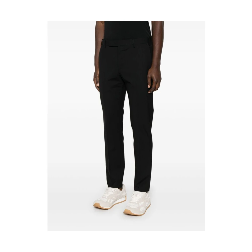 Pt01 Zwarte Broek met Zakken en Knopen Black Heren