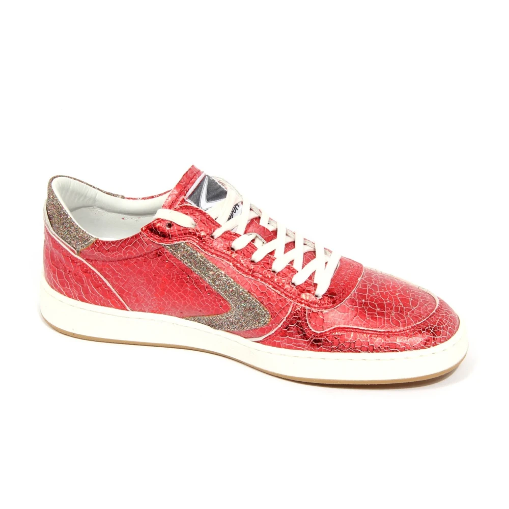 Valsport 1920 Gekraakte Leren Schoenen in Glitter Dames Schoenen Rood