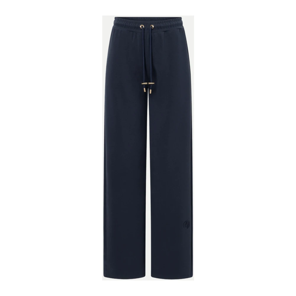Joop! Donkerblauwe sportieve stijl broek met verstelbare taille Blue Dames