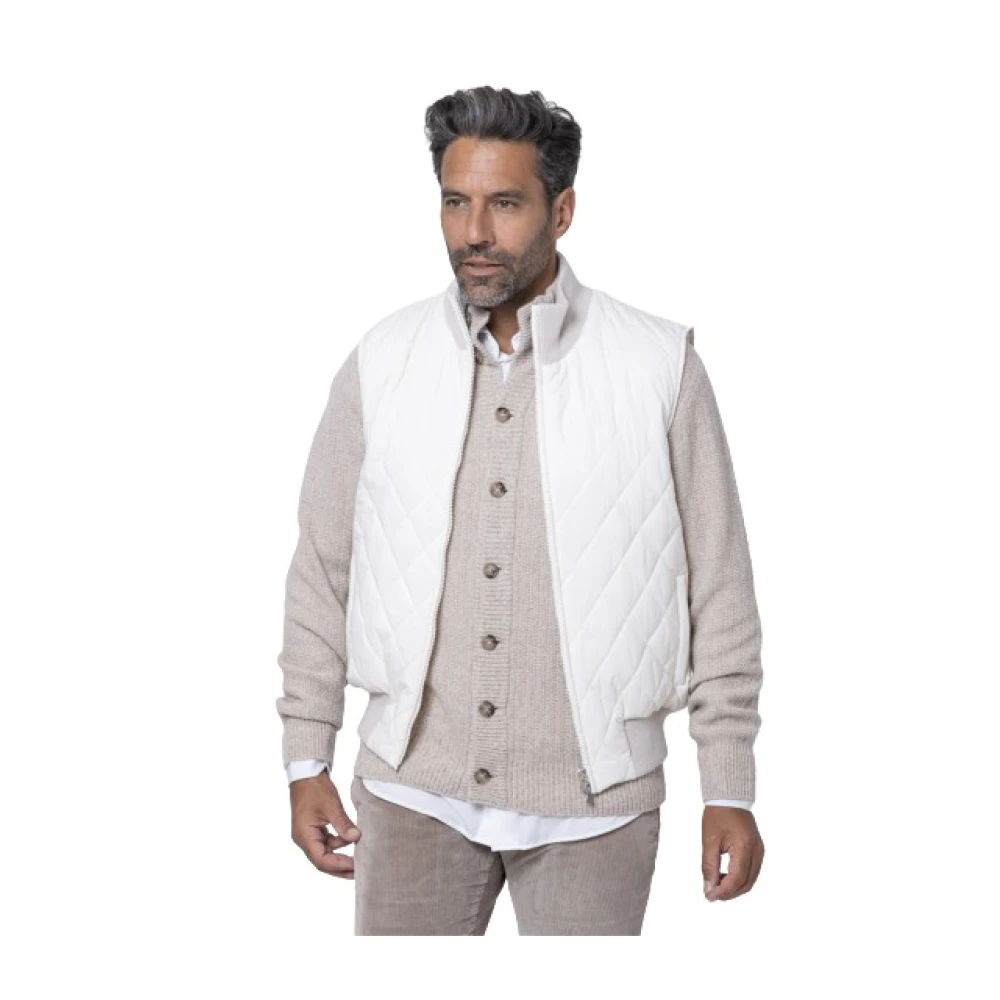 Gran Sasso Gewatteerd Mouwloos Vest Beige Heren