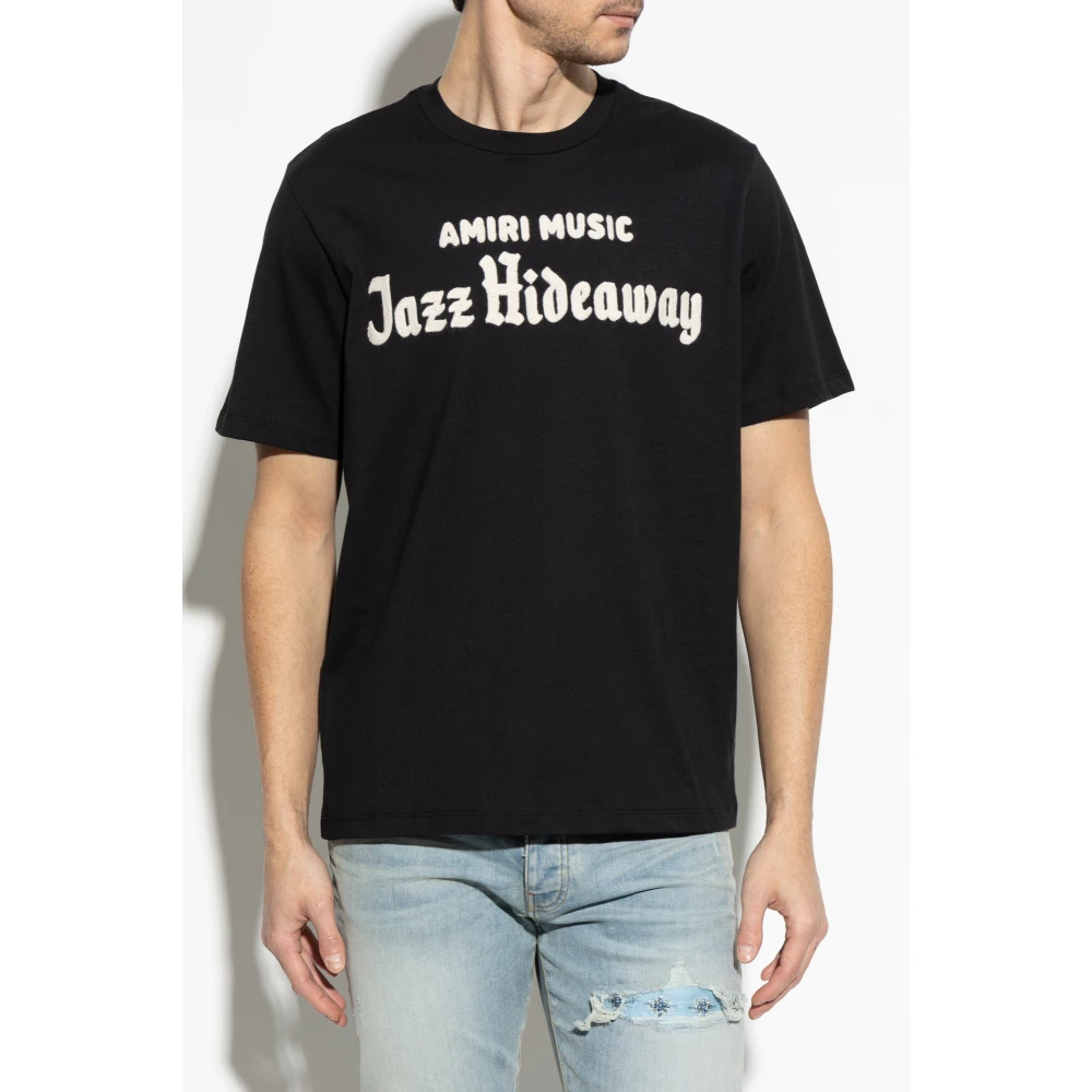 Amiri T-shirt met logo Black Heren