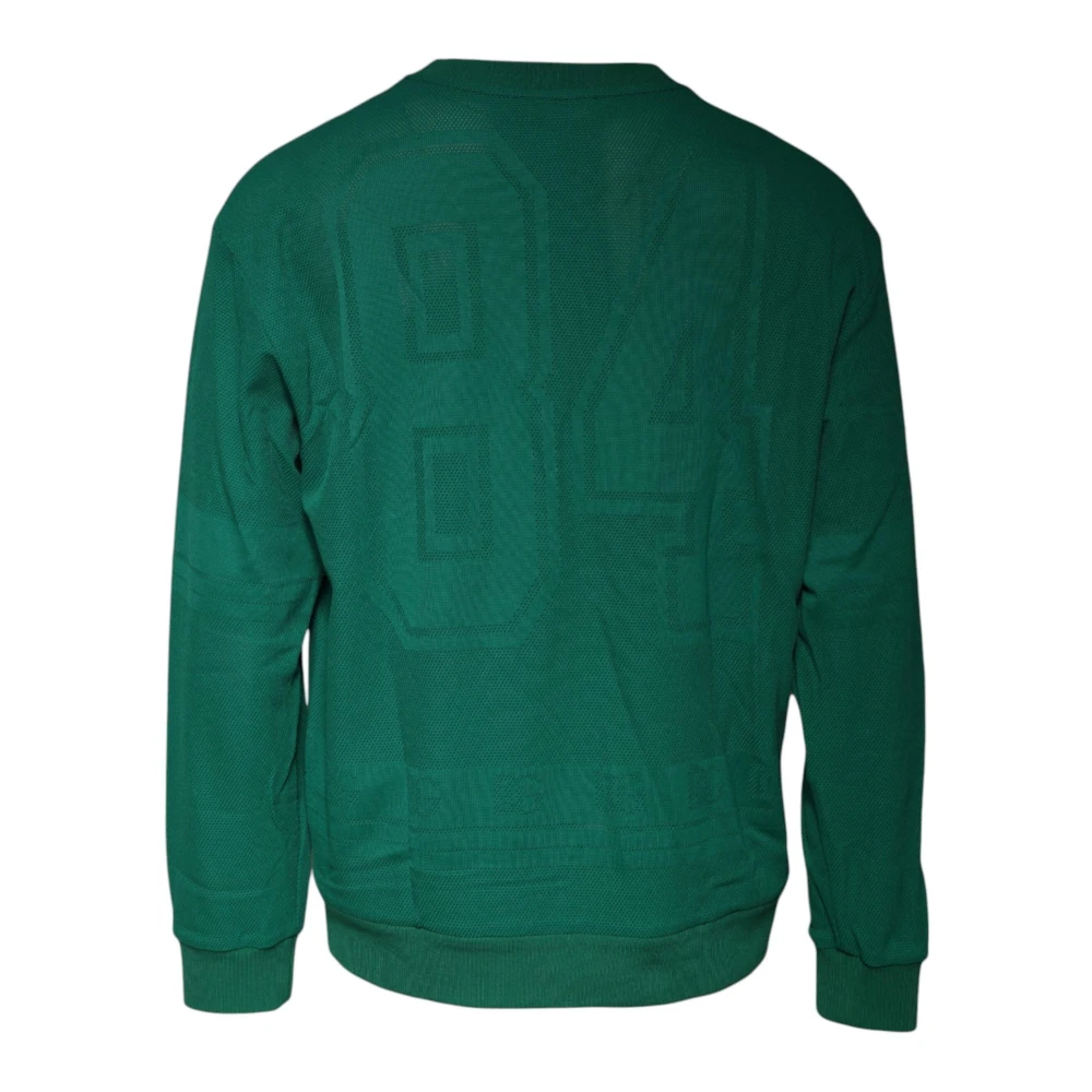 Dolce & Gabbana Groene Nylon Logo Crew Neck Sweater Green Heren