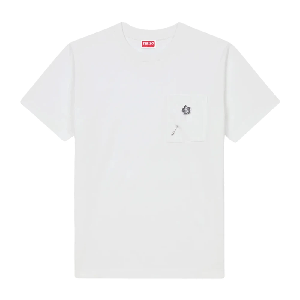 Kenzo Vit T-shirt med silverdetalj White, Dam