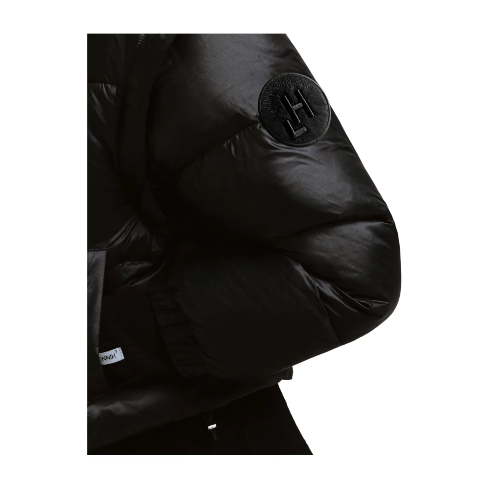 Hinnominate Zwarte korte pufferjas met afneembare mouwen Black Dames