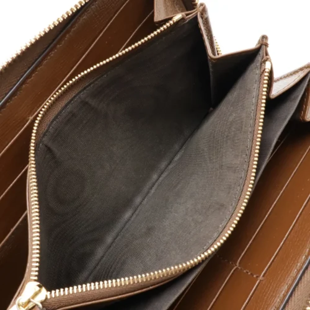 Gucci Vintage Pre-owned Canvas wallets Beige Dames