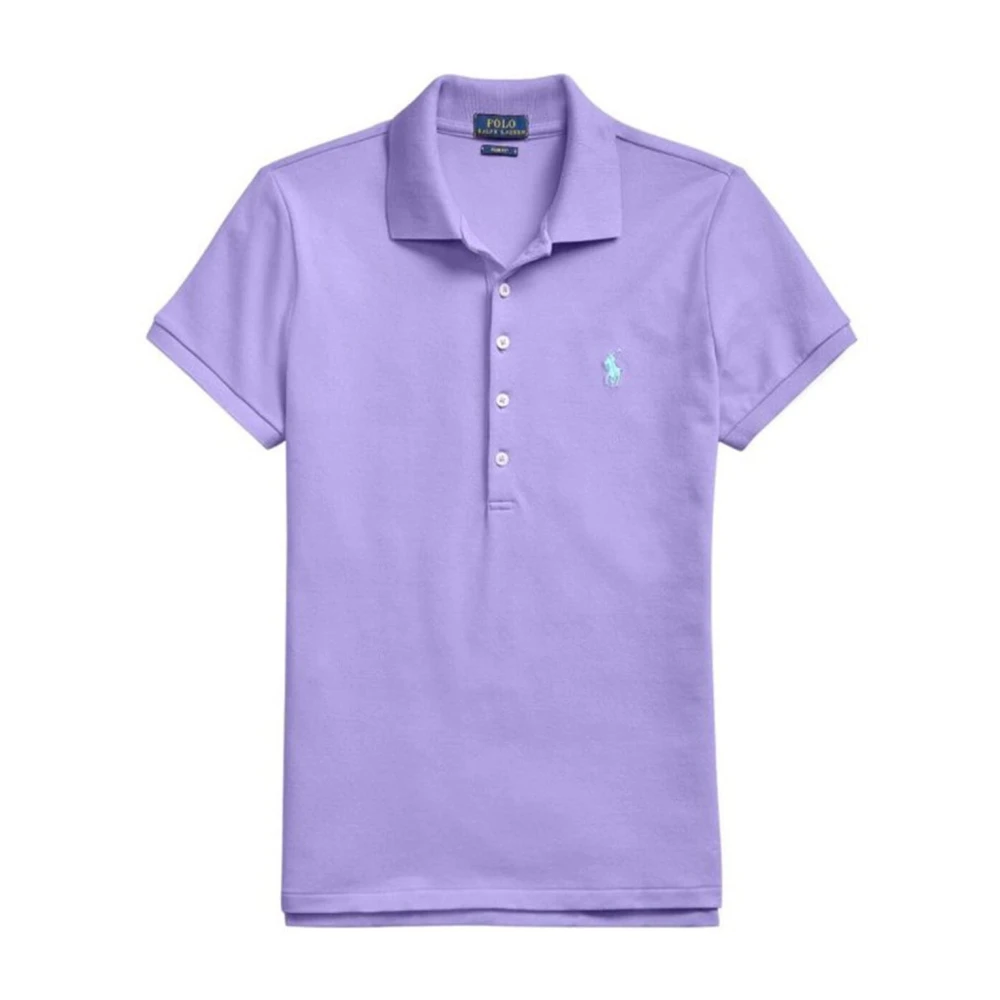 Ralph Lauren Lila Polo Shirt met Iconisch Pony Borduurwerk Purple Dames