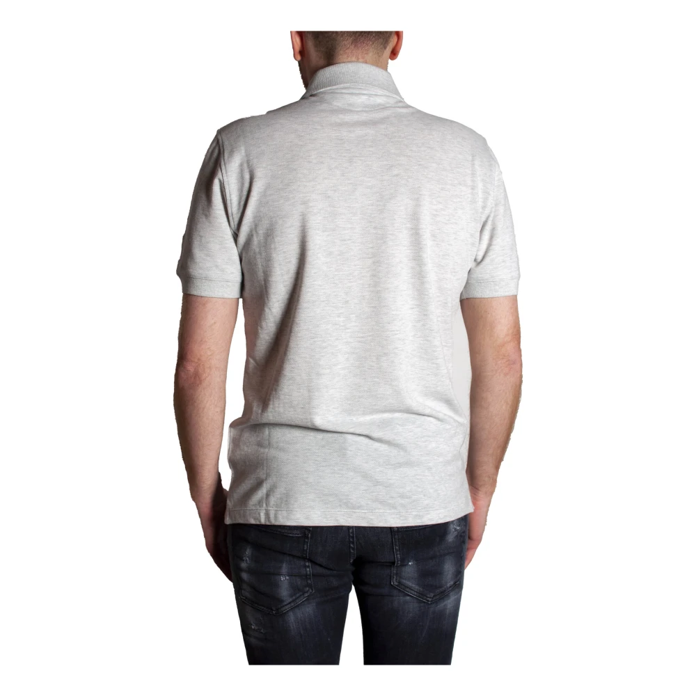 BRUNELLO CUCINELLI Grijze Polo T-Shirt met Geborduurd Logo Gray Heren