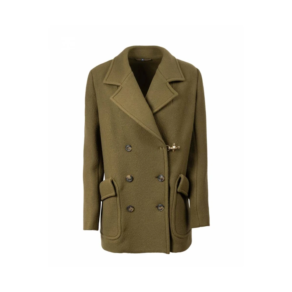 Fay Stijlvolle Peacoat met Haak Green Dames