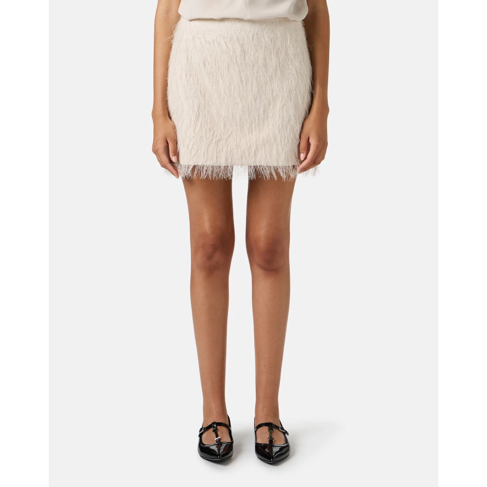 Iceberg Stoffige roze minirok van pluizige viscosestof Beige Dames