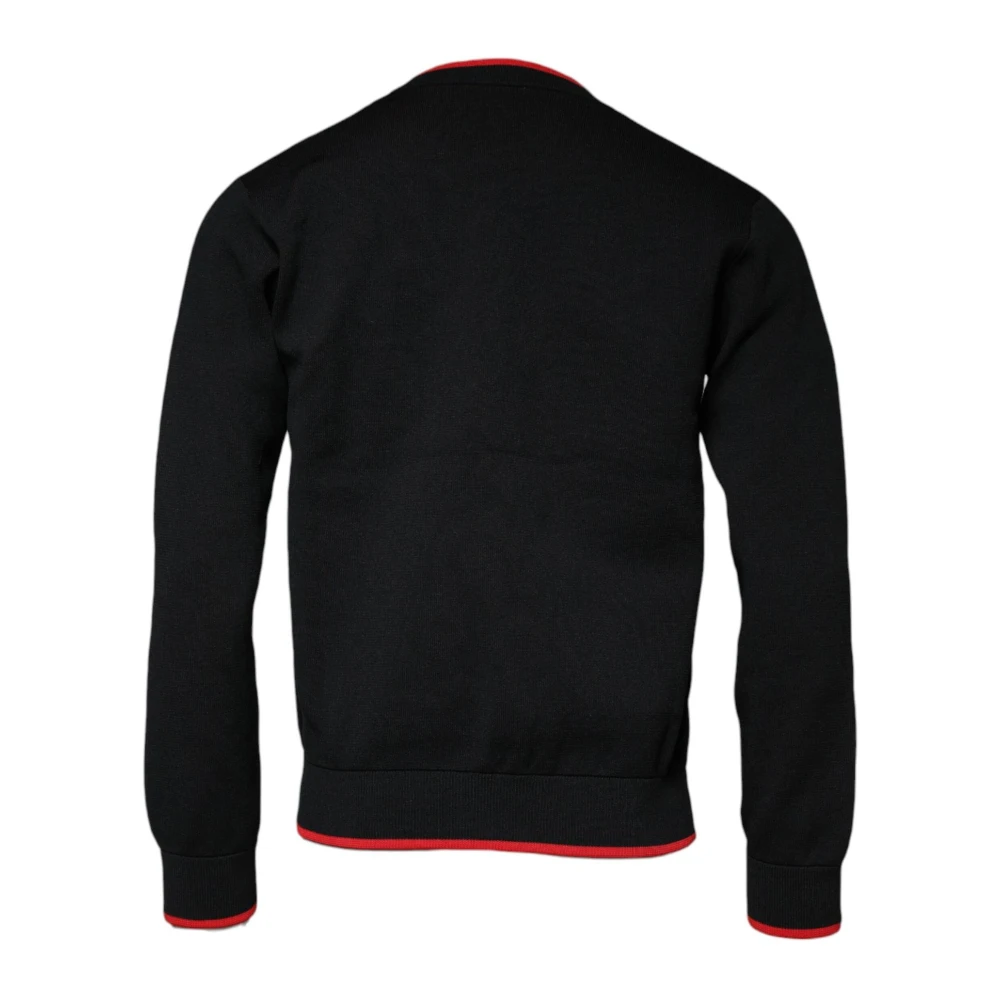 Dolce & Gabbana Logo Sweatshirt Sweater Zwart Rood Black Heren