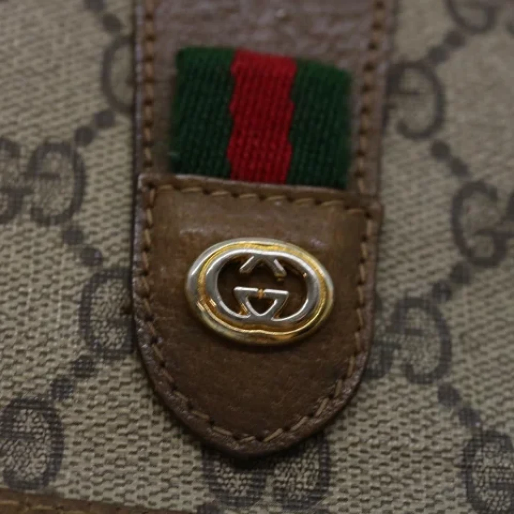 Gucci Vintage Pre-owned Leather clutches Beige Dames