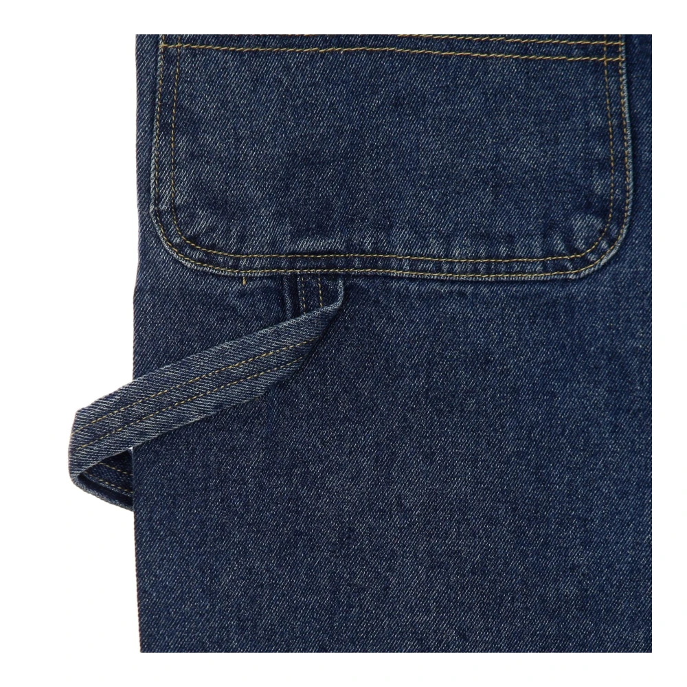 Karl Kani Blauwe Denim Dungaree Overalls Blue Heren