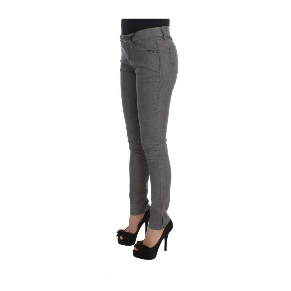Costume National Grijze Slim-Fit Designer Jeans Gray Dames