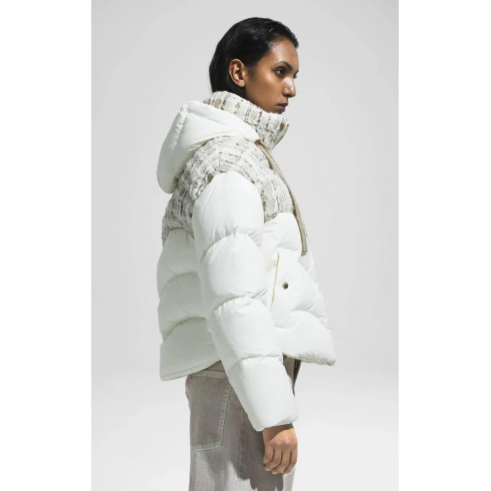 Khrisjoy Witte Tweed Luxe Winterjas White Dames