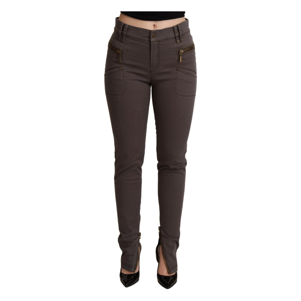 PLEIN SUD Brown Cotton Stretch Skinny Denim Jeans - IT38|XS - Image 2
