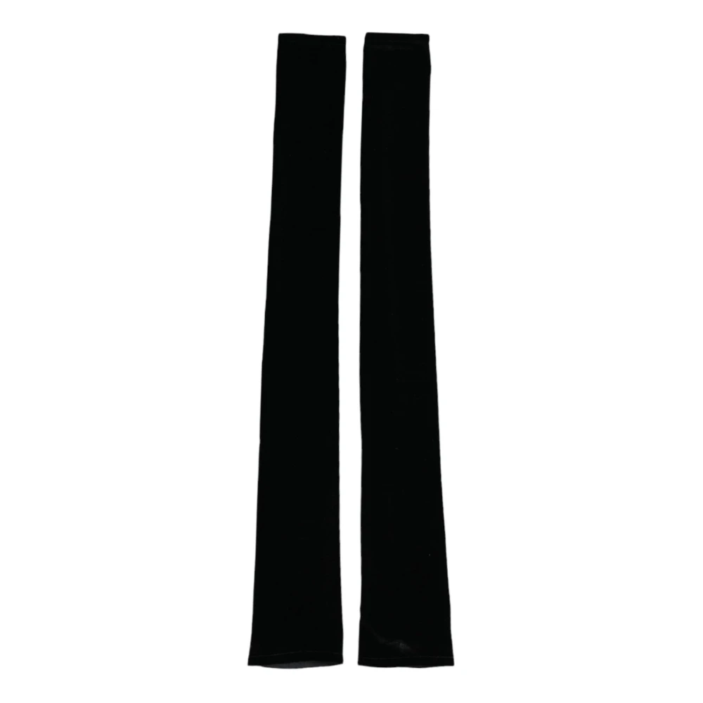 Dolce & Gabbana Zwarte ellebooglengte vingerloze handschoenen Black Dames