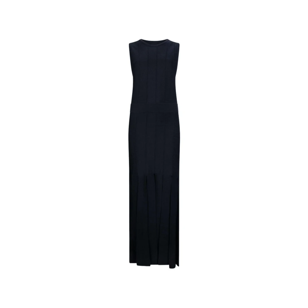 Liu Jo Women's Black Knitted Dresses, Xs, Knit Dress With Fringes