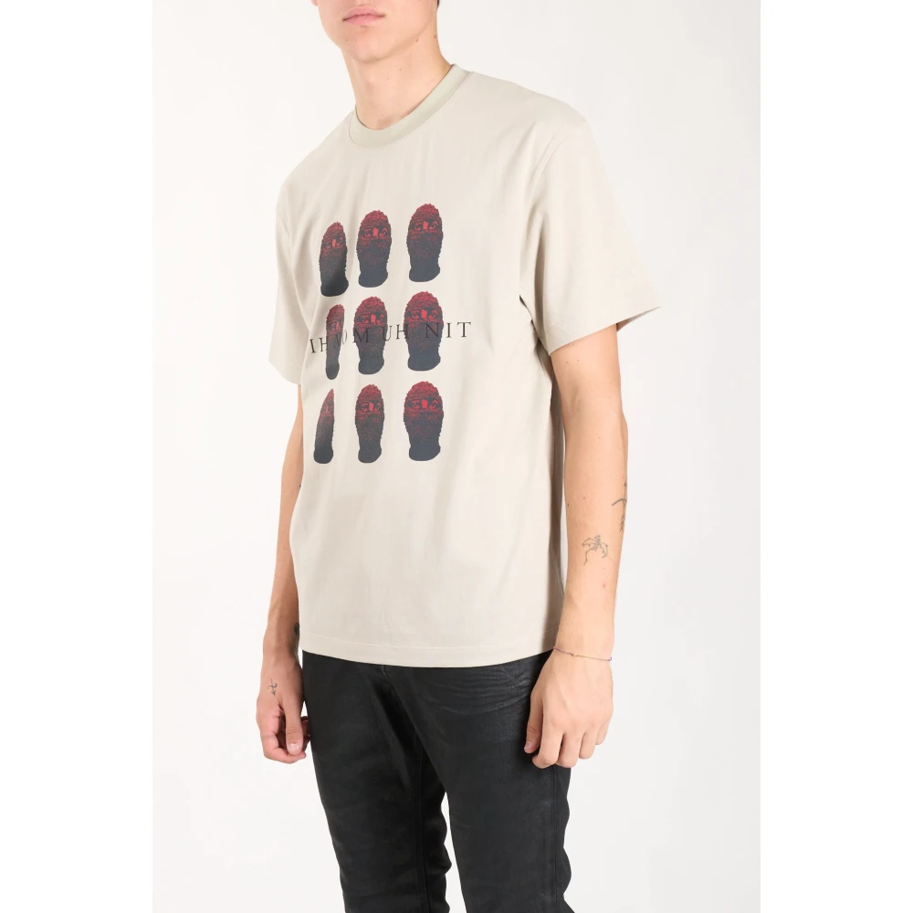 IH NOM UH NIT Rode Maskers T-shirt met Frontprint Gray Heren