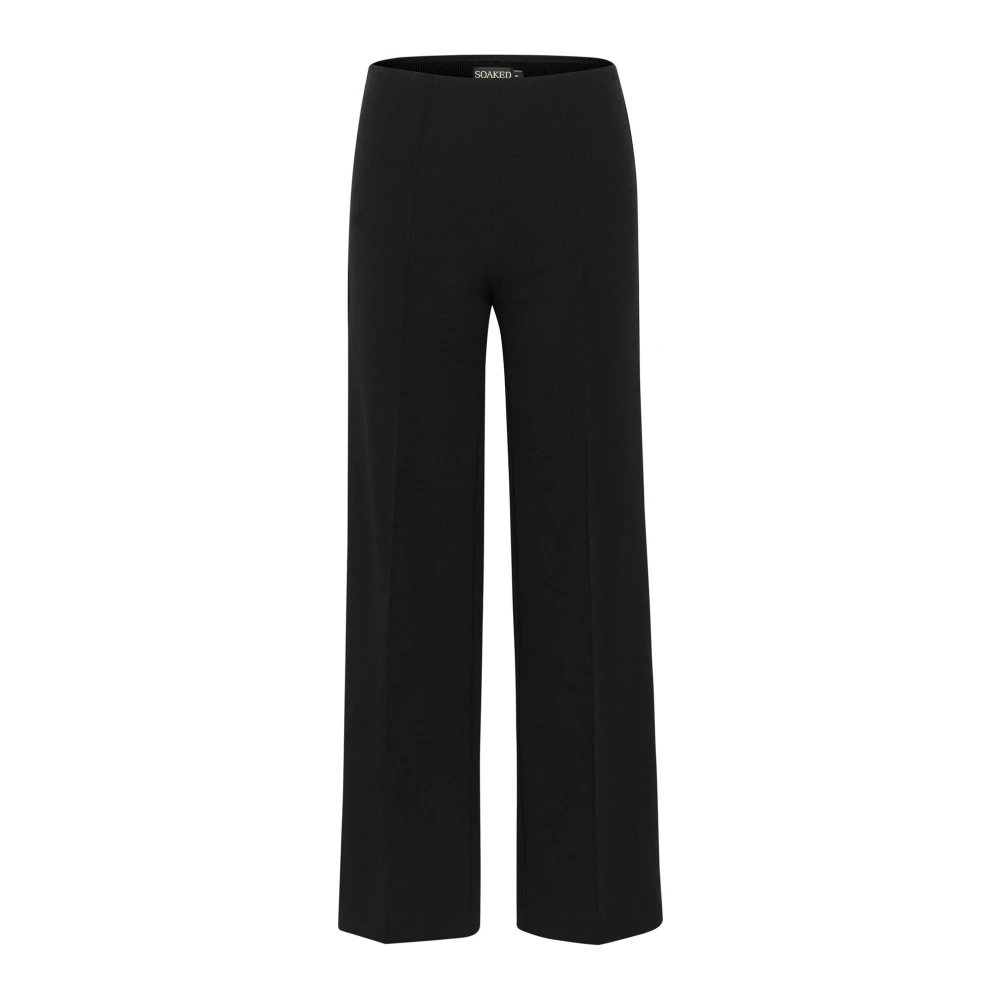 Soaked in Luxury Zwarte Straight Leg Broek Black Dames