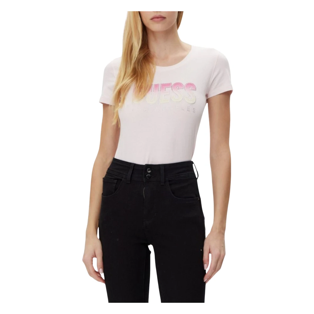 Guess - Tops > T-Shirts - Pink - Guess - Modalova