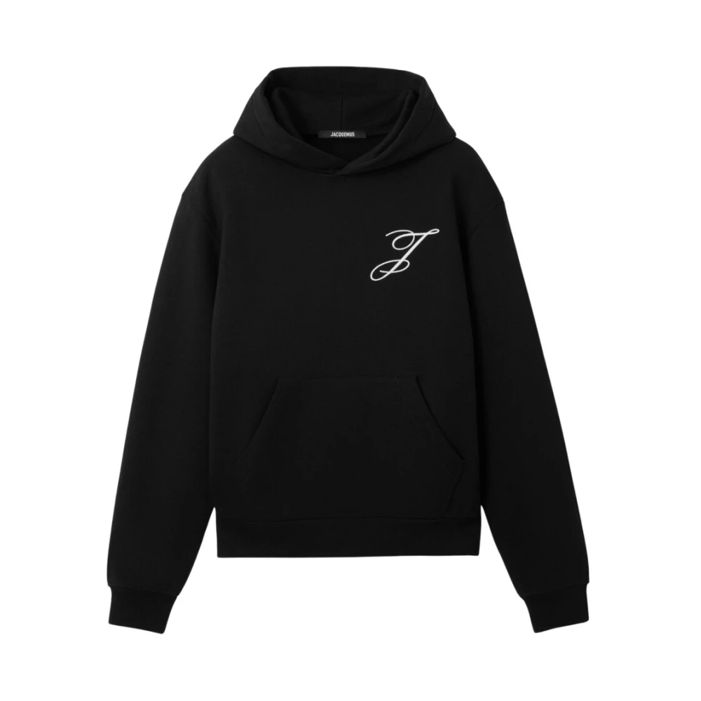 Jacquemus Men's Black Hoodies, Xs, The Logo Hoodie