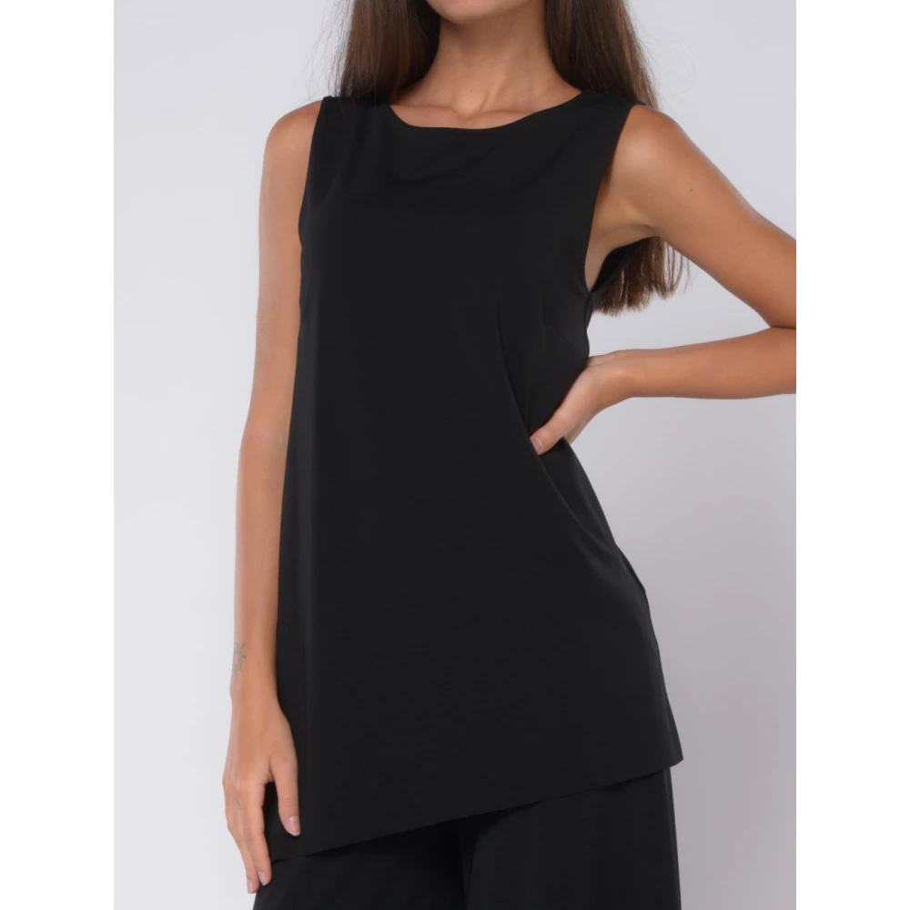 Kaos Asymmetrische Blouse Black Dames