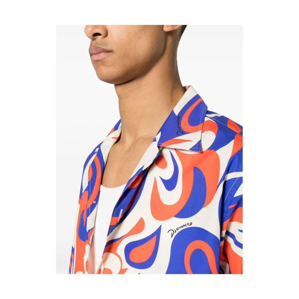 Dsquared2 Overhemd met abstract patroon Multicolor Heren