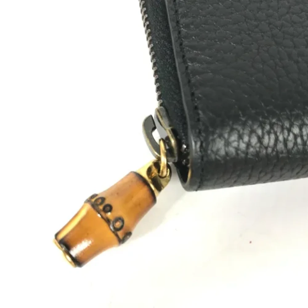 Gucci Vintage Pre-owned Leather wallets Blue Dames