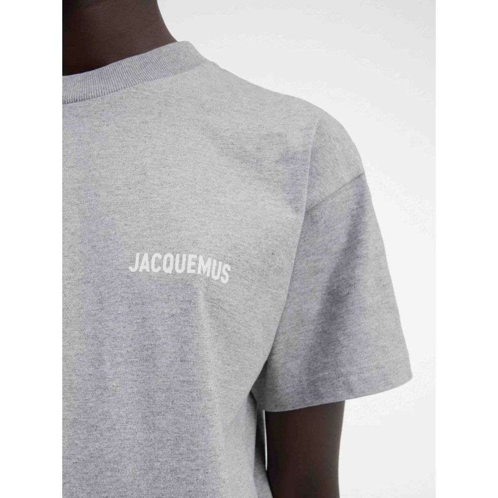 Jacquemus Klassiek Grijs T-Shirt Unisex Logo Gray Dames