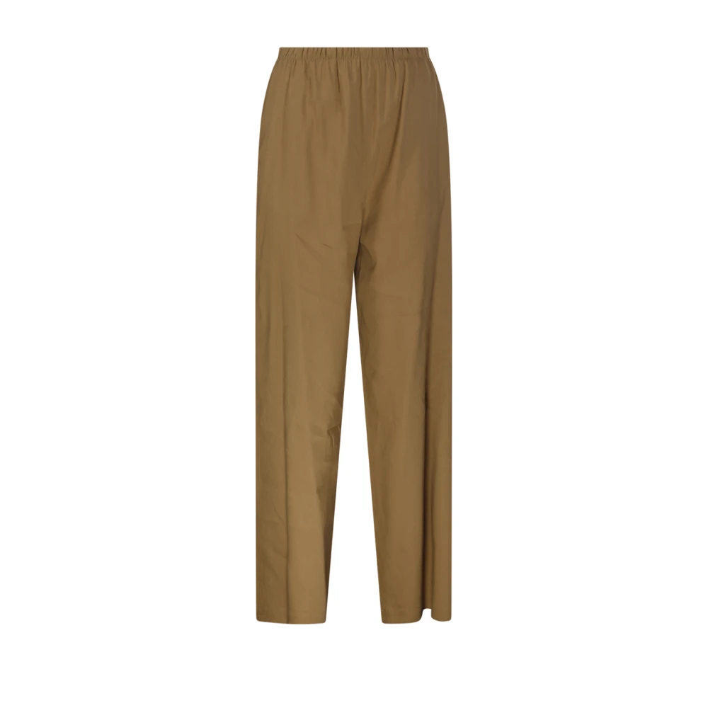Max Mara Kvinno Brun Byxor Dam, S, Linne, Destino Pants